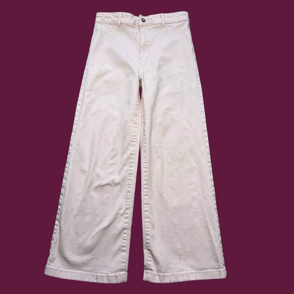 Nordstrom Light Pink Wide Leg Stovetop Denim Jeans Girls 16 - Picture 2 of 5